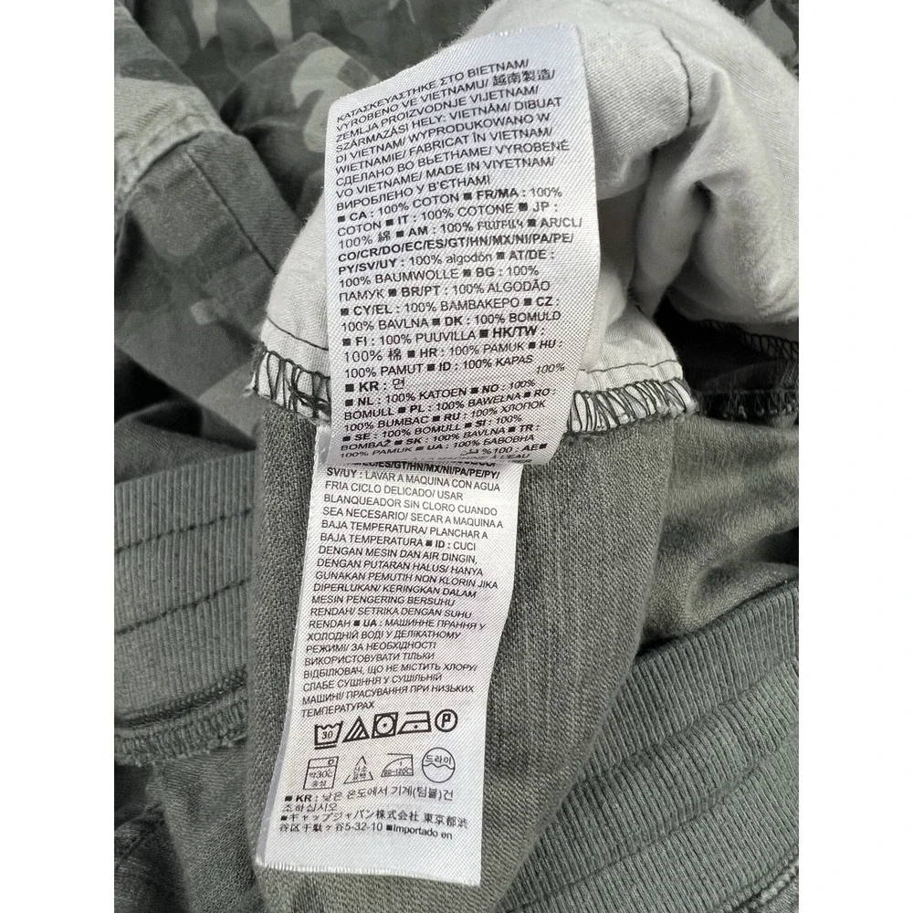 Gap Camouflage Joggers Womens Large‎ Pull On Elastic Waist Cargo - Picture 15 of 16